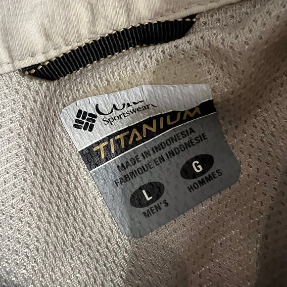 Columbia Shirt Mens Large Titanium Fishing Long Sleeve Beige - Picture 8 of 9